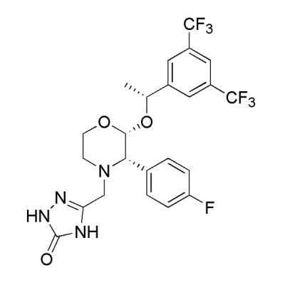 5-[2(R)-[1(R)-[3,5-二(三氟甲基)苯基]乙氧基]-3(S)-(4-氟苯基)嗎啉-4-基甲基]-3,4-二氫-2H-1,2,4-三唑-3-酮 (阿瑞匹坦)